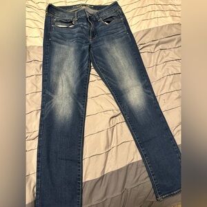 American Eagle Outfitters Dark Blue Straight Leg Jeans